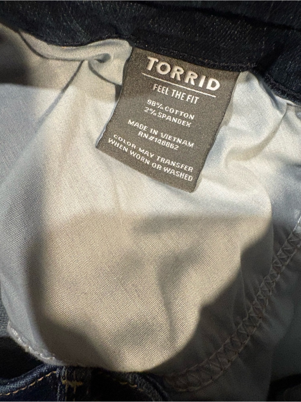 Torrid Womens Jeans Boyfriend Straight 16XS Vintage Stretch Dark Wash H32 - Picture 5 of 5